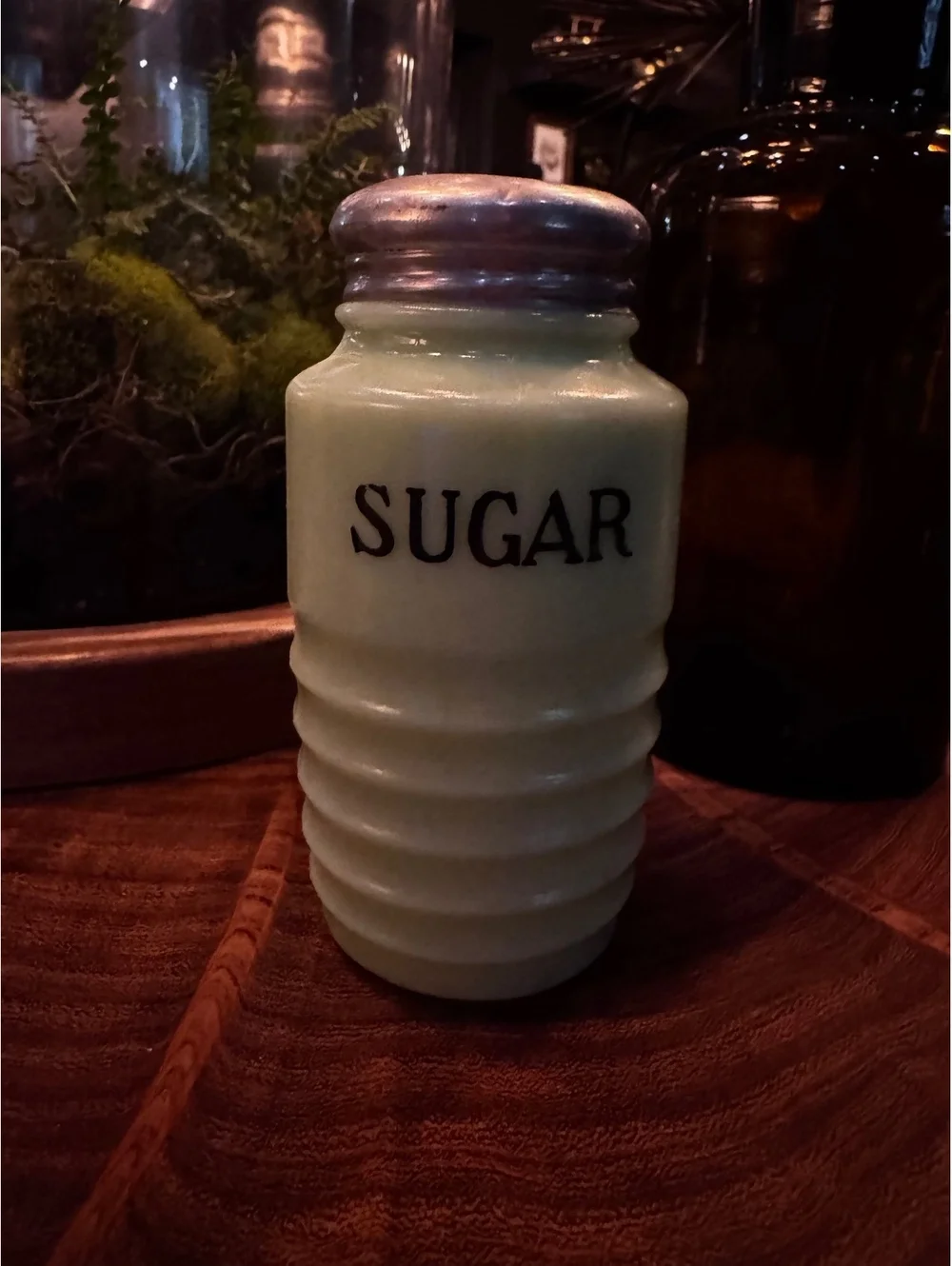 1930s Jeannette Jadeite Beehive Sugar Shaker
